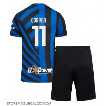 Inter Milan Joaquin Correa #11 Maglia Gara Casa Repliche 2024-25 Bambino Maniche Corte